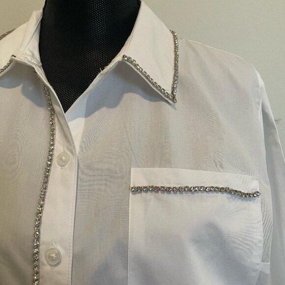 Rinestone Trimmed Shirt - Picture 2 of 5
